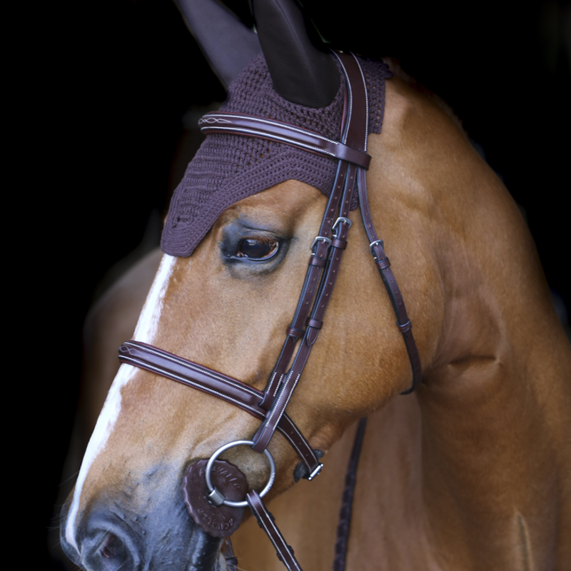Kentucky Horsewear Fly Veil Wellington Soundless Brown-1